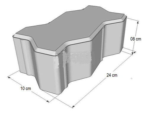 Forma 16 Faces 24x10x8 Para Bloco Intertravado Forte - 3 Un