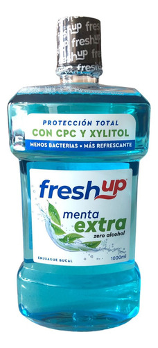 Enjuague Bucal Fresh Up 1000ml Menta Extra, Zero Alcohol