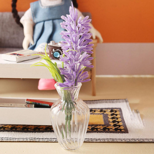 2 Florero De Cristal Para Casa De Muñecas, Accesorios Para
