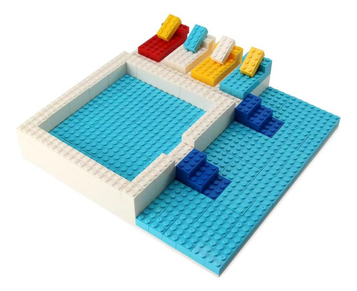 Feleph 2x4 Bricks Medium Azure 320 Piezas Piezas Kit De De