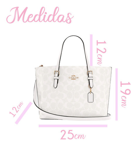 Bolso Coach Mollie Tote 25 Color Blanco