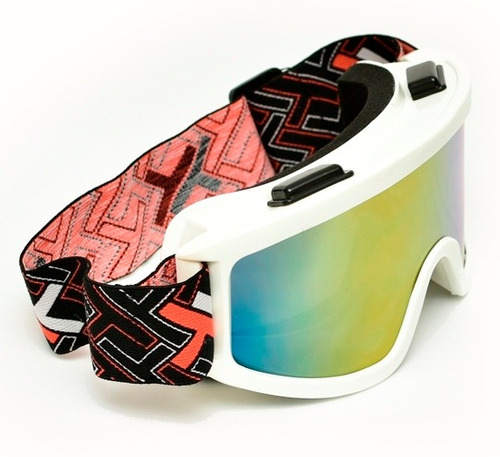 Oculos Motocross Mattos Branco Lente Espelhada Cross Ttrilha