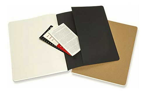 Moleskine Subject Cahier Soft Cover Journal, Set Of 2, Xl