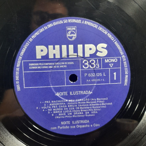 Vinil Lp Noite Ilustrada Mono Portinho E Orquestra Ótimo
