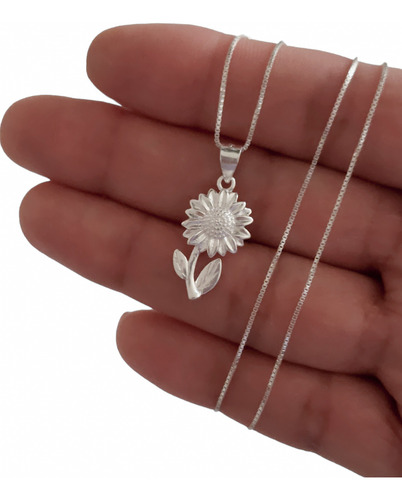 Collar Girasol De Plata