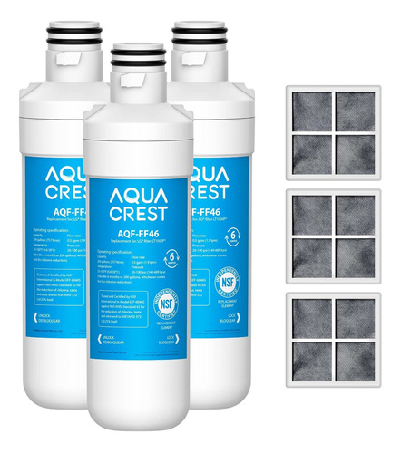 Aquacrest Mdj Filtro Agua Para Refrigerador LG Lt Pc Combo