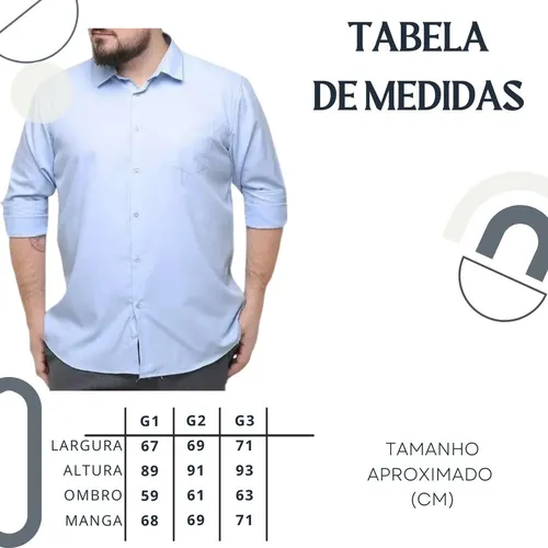 Camisa social sales masculina tamanho especial