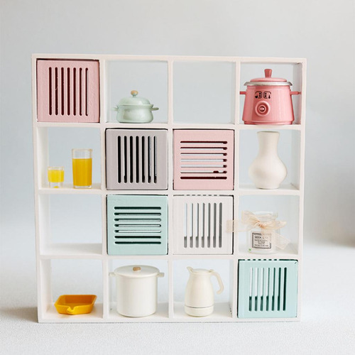 2 Artesanías Cubo Madera Cajón Muebles De Rosa