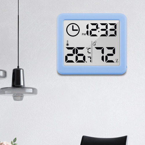 Relógio Digital De Parede Medidor De Temperatura Familiar