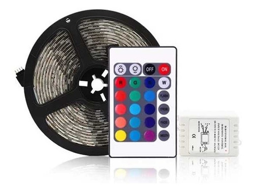 Rollo Cinta Led Rgb 5mts + Secuencial Control Remoto 12v Dc 