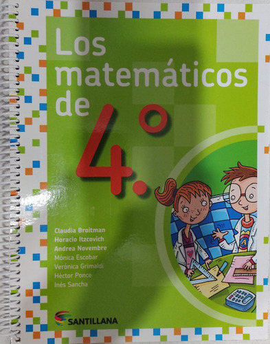 Los Matemáticos De 4.° / Santillana / Nuevo-#1