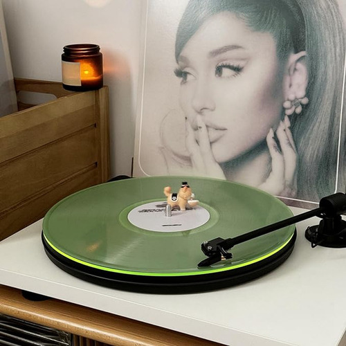 Alfombrilla Para Discos Con Tocadiscos: Tocadiscos Acrílico