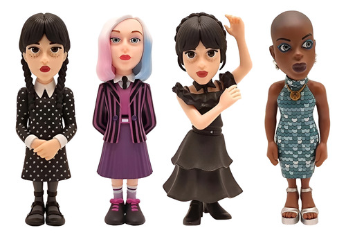 Minix Wednesday Merlina Pack X4 Enid Bianca Figura