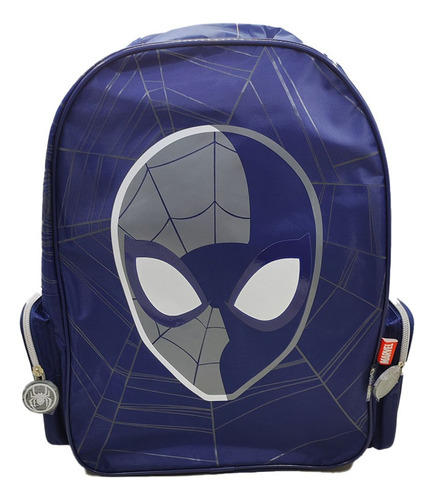 Mochila spiderman mask line black espalda 12 Azul Wabro