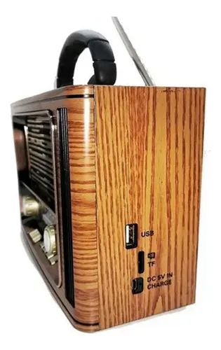 Radio Portatil Retro Am/fm Bt Usb Tf 5w Vintage Yx-123ubt
