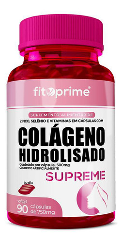 Colágeno Hidr Supreme Com Vitaminas 90 Cápsulas Fitoprime