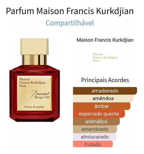 Perfume Baccarat Rouge 540 Extrait De Parfum 70ml Original