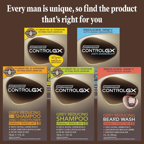 Just For Men Control Gx Shampoo Reductor Gris Nueva Version