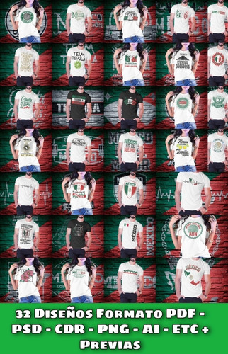 32 Vectores Para Playeras 16 De Septiembre / Fiestas Patrias