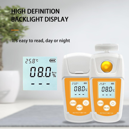 0-55% Medidor Brix, Refractómetro De Alta Precisión Con Atc