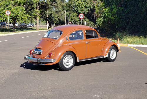 Vw Fusca 1300 1975 Marrom Caravela Placa Preta Impecável