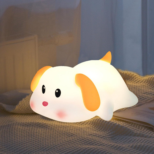 Luz Nocturna De Perro Linda, Lámpara De Cachorro De Silicona