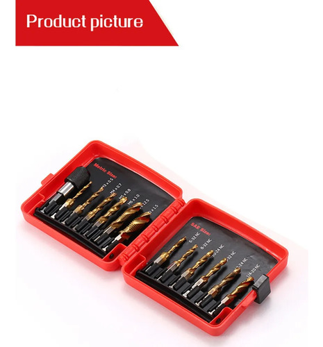 Juego De Brocas Combinadas De Titanio, 13 Piezas