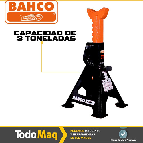 Imagen 4 de 8 de Caballete Auto Kit Bahco Soporte Para Autos 3t Crique Taller
