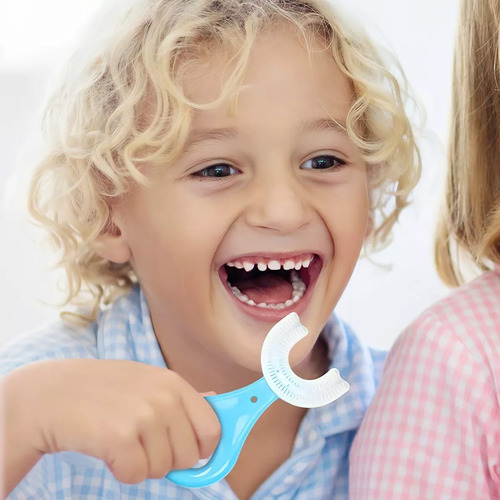 Cepillo De Dientes Para Bebé 180° De Limpieza. Azul / Rosa