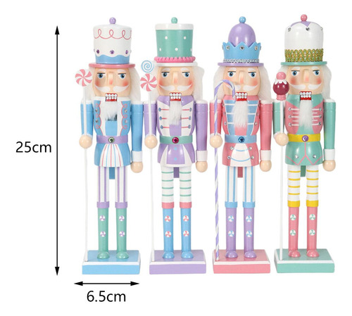 4 Uds. Marionetas De Adornos De Cascanueces De Navidad M