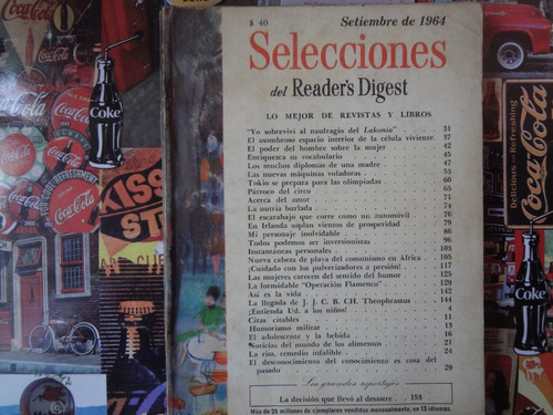 Selecciones Readers Digest Sept 64 Naufragio Mujeres Cuba