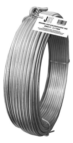 Arame Liso Galvanizado - Bwg12-2,77mm - 1 Kg - Jst Cor Prateado