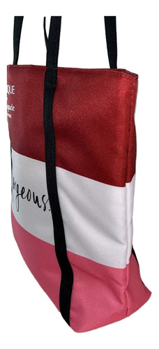 Bolsa Kate Spade/clinique New York Hello, Gorgeous Vermelho Listras Níquel Preto
