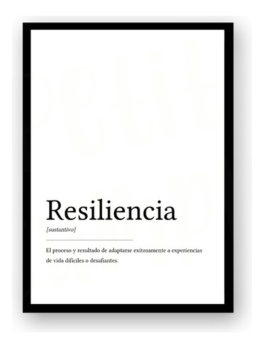 Poster Imprimible Resiliencia Definicion Poster Decorativo