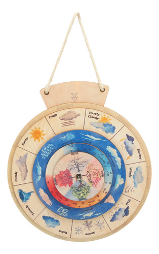 Reloj Con Calendario Cognitivo Para Niños, Clima, Nubes, Tem