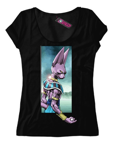 Remera Mujer Lord Beerus Dragon Ball Z Anime Db6 Dtg Premium