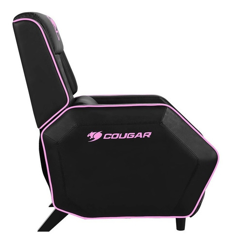 Imagen 3 de 4 de Silla de escritorio Cougar Ranger gamer negra y rosa con tapizado de cuero sintético