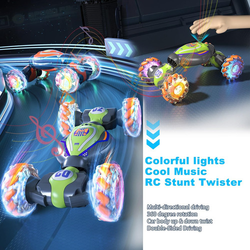 Auto Acrobático Con Detección De Gestos Y Luces Led