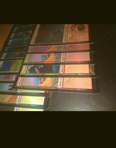 Lote De Tierras Básicas Foil X 25 Mtg Magic Mountain Inglés