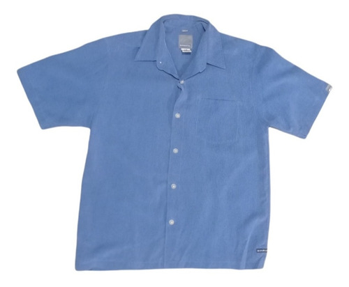 Quiksilver Camisa Azul Micro Cuadros Juvenil Talla 16 - 18