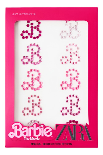 Zara Barbie Stickers Joya Mattel Pack Con 4 Diseños