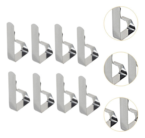 Clips 8pcs Clips De Falda De Acero Inoxidable Soporte Para