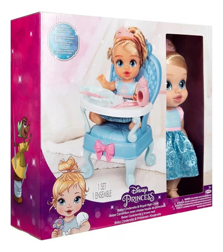 Muñeca Princesa Disney Bebé Cenicienta Y Trono Real