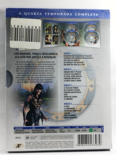 Dvd Box Xena A Princesa Guerreira 4° Temp Completa