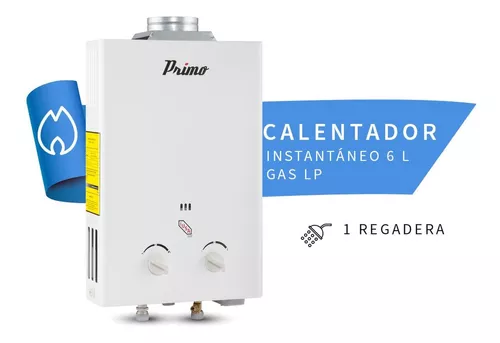 Calentador de Agua Instantáneo Gas LP 6L - 1 Regadera