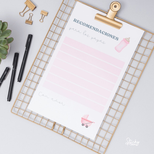Kit Imprimible Baby Shower Rosa Niña +40 Props + Regalos!