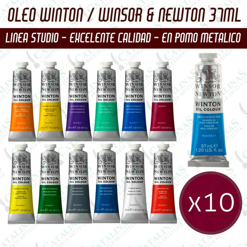 Oleo Winton Set X10 Colores 37ml Winsor&newton Microcenntro