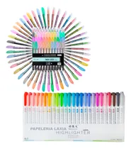 Comprar Kit 48 Plumas De Gel +25 Marcadores Tipo Mildliner Papelería