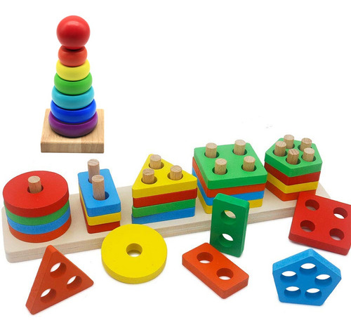 Juguete Apilable Educativo Madera Juguete Montessori Niños