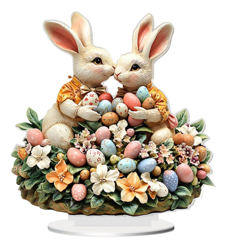 Conejos De Pascua Decoracion, 2d Acrílicos Easter Conejo Y